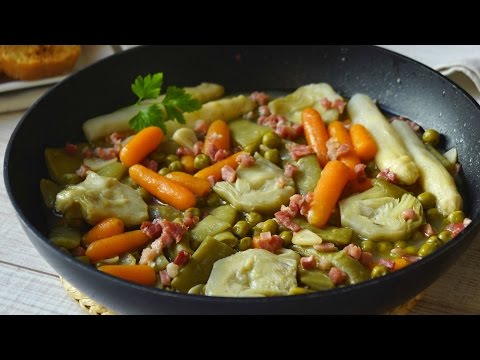 Deliciosa menestra de verduras con cordero para sorprender en la cocina